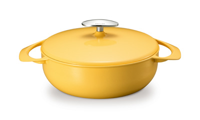 UNILLOY 鋳物ホーロー鍋 浅型 22cm 梔子 (2.6ℓ)
“UNILLOY” Casserole Shallow 22cm Yellow (2.6ℓ)