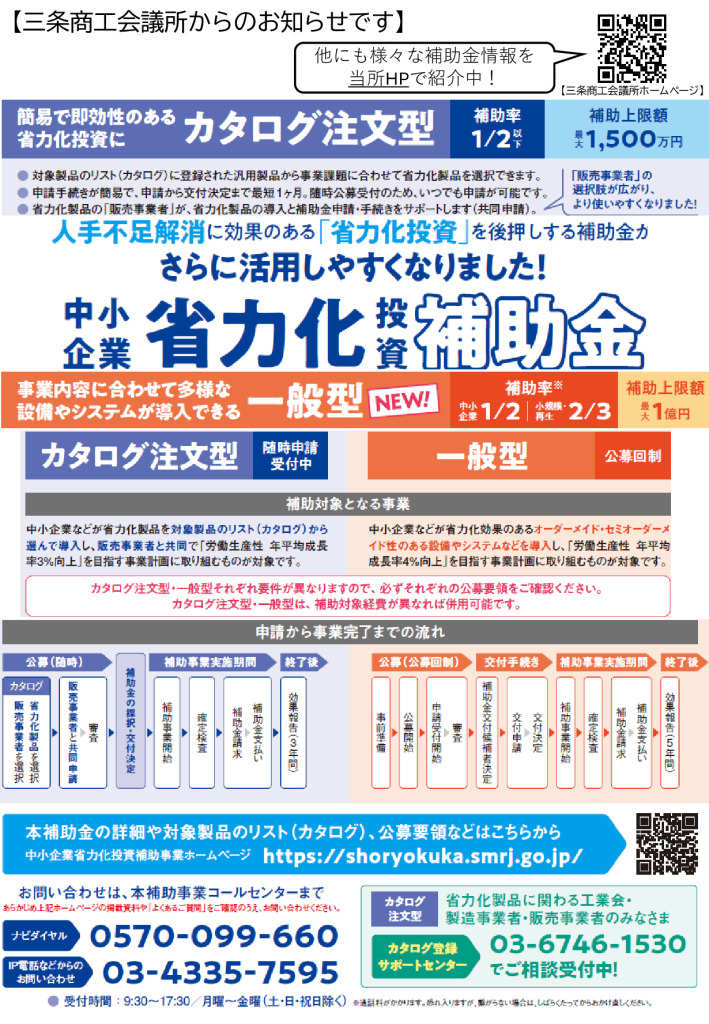 中小企業省力化投資補助金【独立行政法人中小企業基盤整備機構】